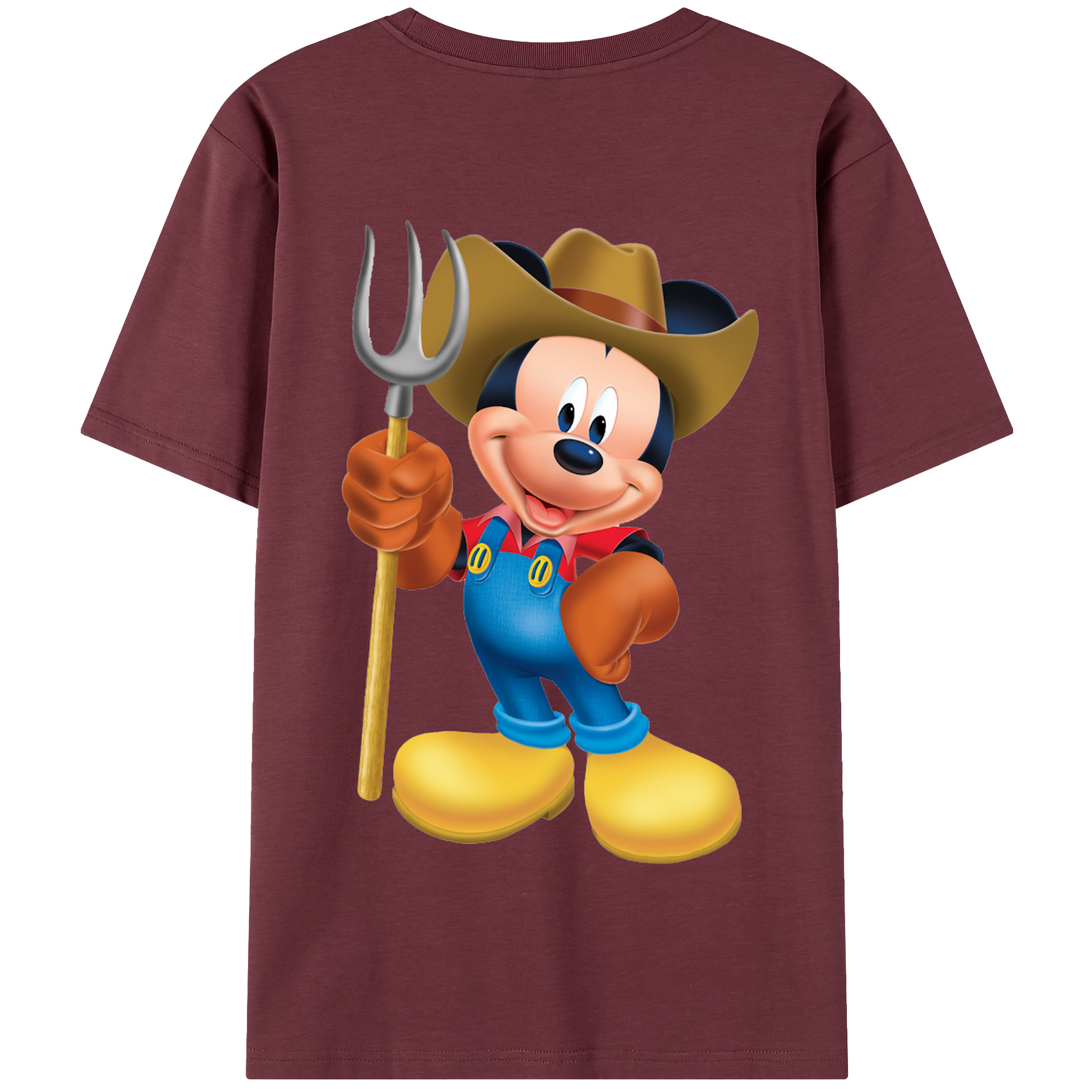 （画像用） ミッキーマウス Mickey Mouse 綿100％半袖Tシャツ（背面プリント）